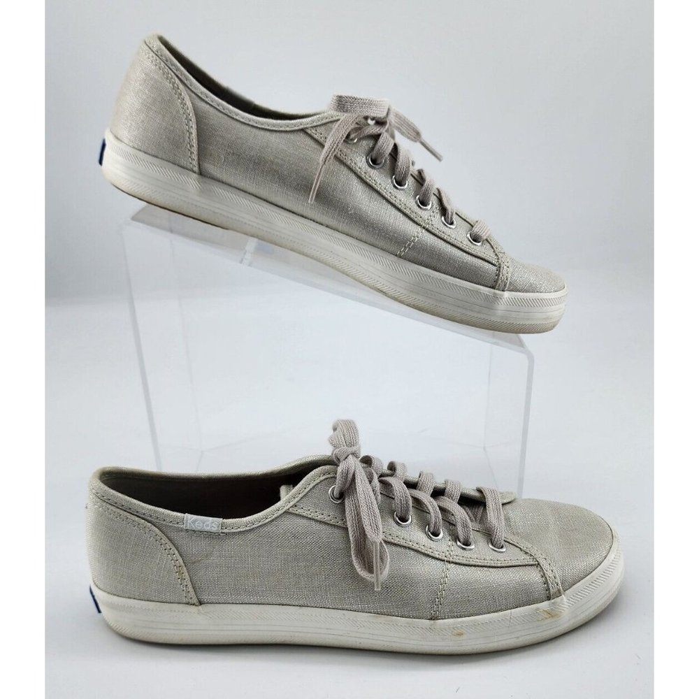 Keds Women's Kickstart WF58120 Casual Sneakers Shoes Metallic Silver Size US 7.5